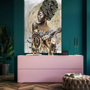 Elegant Modern Art Display with Bold Accents